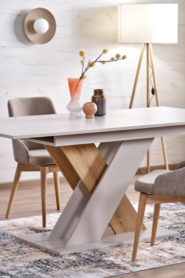 Rozkládací jídelní stůl XARELTO 130(175)x85 kašmír/dub cremona