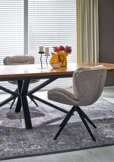 Rozkladací jedálenský stôl JASON 180(300)x100 orech / čierny