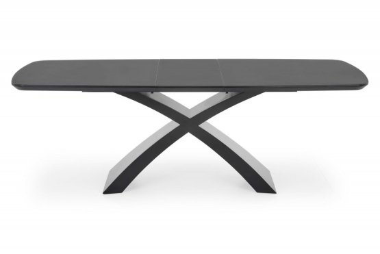 Rozkladací jedálenský stôl SILVESTRO 180(220)x89 tmavo sivý/čierny