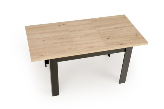 Rozkladací jedálenský stôl BAGIO 120(160)x80 dub artisan/čierny