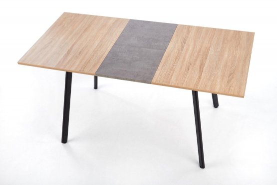 Rozkladací jedálenský stôl ALBON 120(160)x80 dub sonoma/čierny