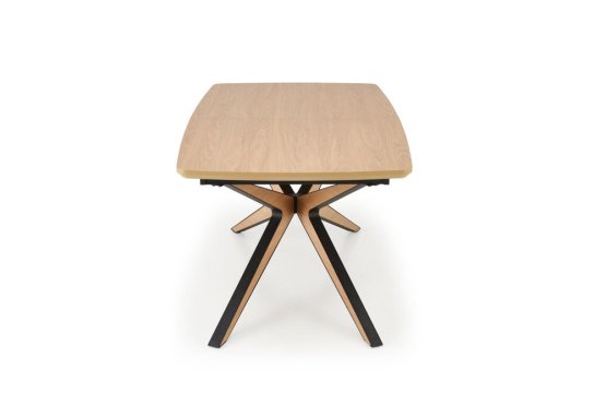 Rozkladací jedálenský stôl JAMES 160(220)x90 prírodná/čierna