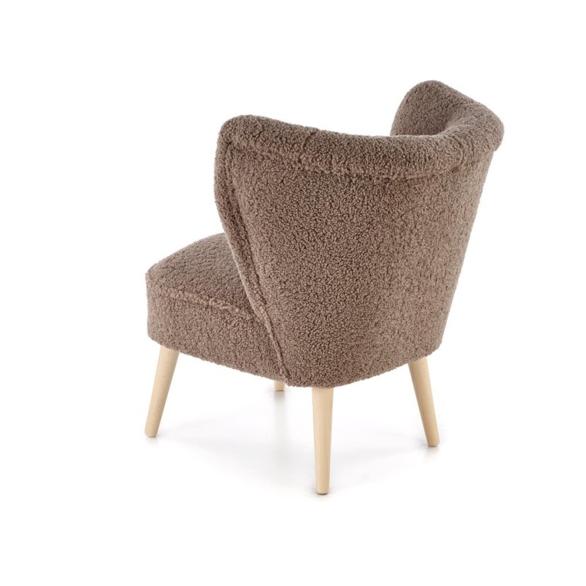 Čalúnené kreslo MOCCA tmavo hnedá