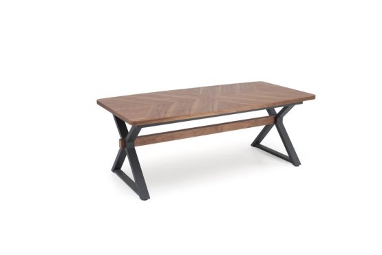 Rozkladací jedálenský stôl BARON 200(350)x100 orech/čierna