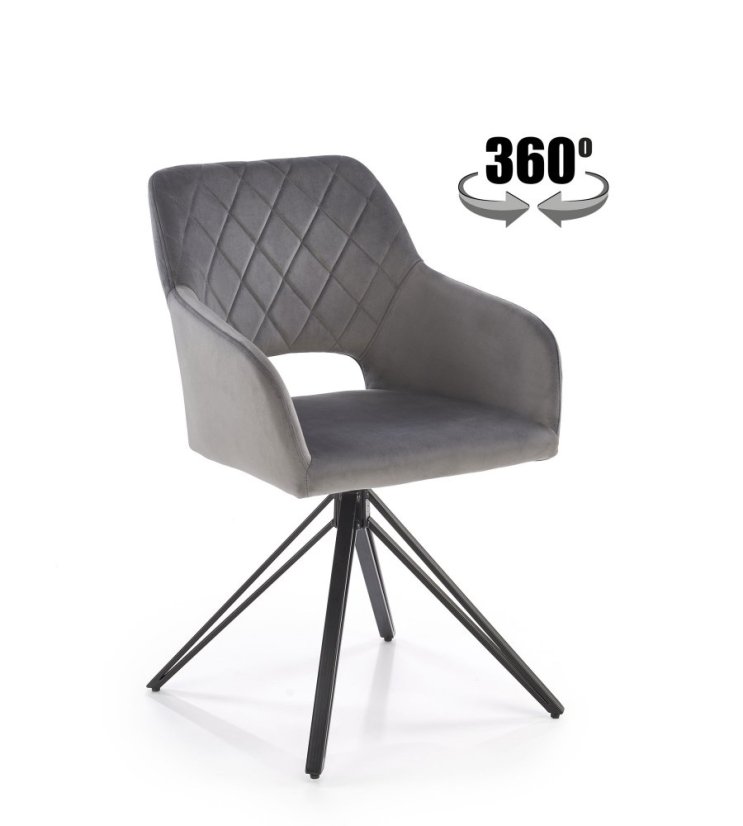 Jedálenské kreslo K535 sivé