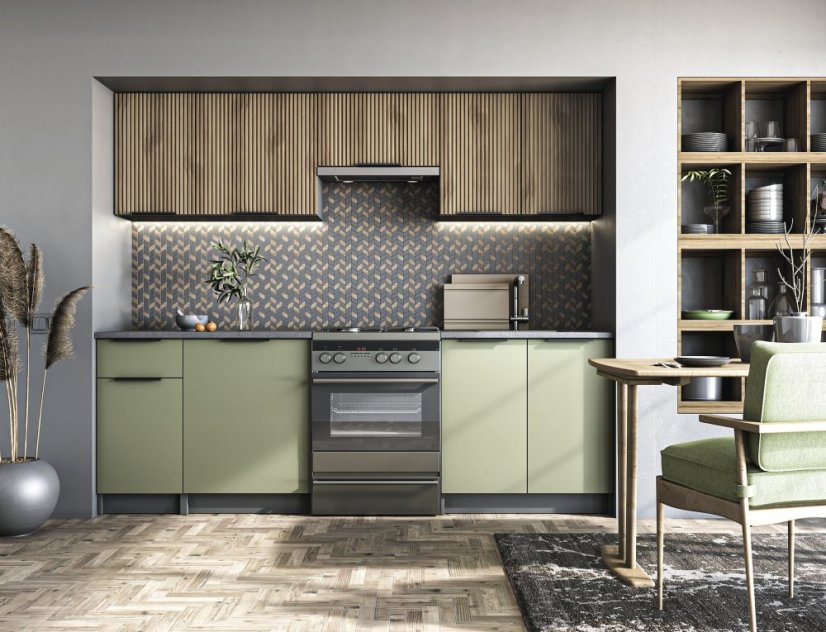 Kuchyňská linka KSENIA 240 antracit/ořech/pistácie