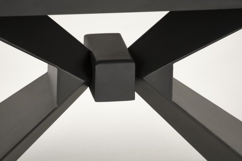 Rozkládací jídelní stůl LUCIANO 180(230)x90 modrý mramor/černý