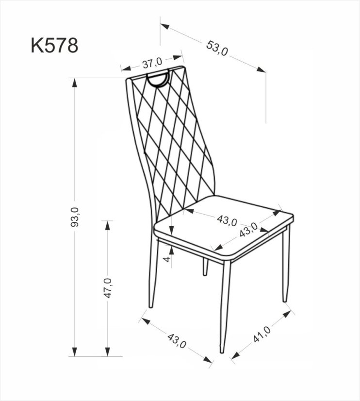 Jedálenská stolička K578 čierna