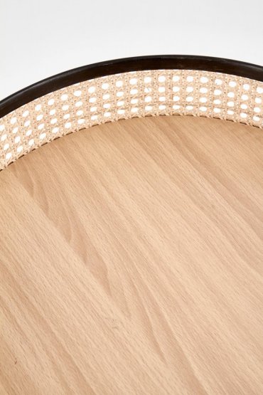 Konferenčný stolík LANIPA rattan/čierny