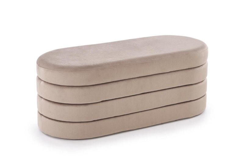 Čalouněná lavice CALPI s úložným prostorem béžová