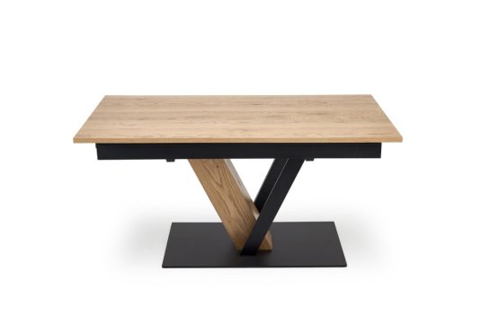 Rozkladací jedálenský stôl FANIS 160(220)x90 dub prírodný/čierna