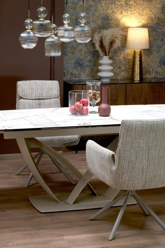 Rozkladací jedálenský stôl BENJAMIN 160(240)x70 béžový/kašmírový
