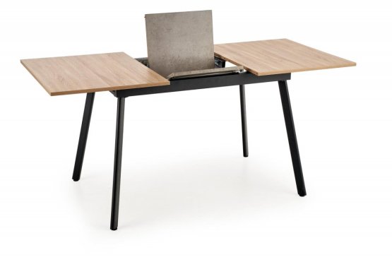 Rozkladací jedálenský stôl ALBON 120(160)x80 dub sonoma/čierny