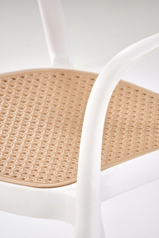 Židle K530 bílá/přírodní