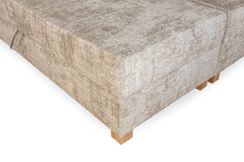 Kontinentální postel LARGO s úložným prostorem a matrací 160×200 béžová
