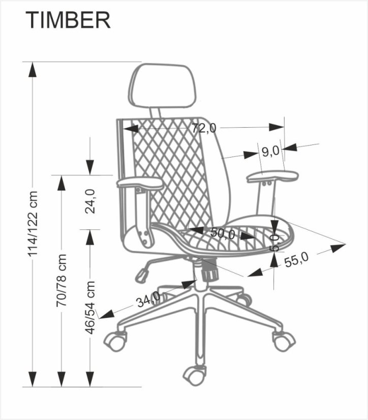 Kancelárske kreslo TIMBER orech/béžová