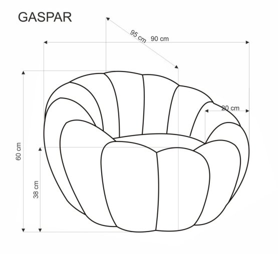 Halmar GASPAR  relaxační křeslo krémové