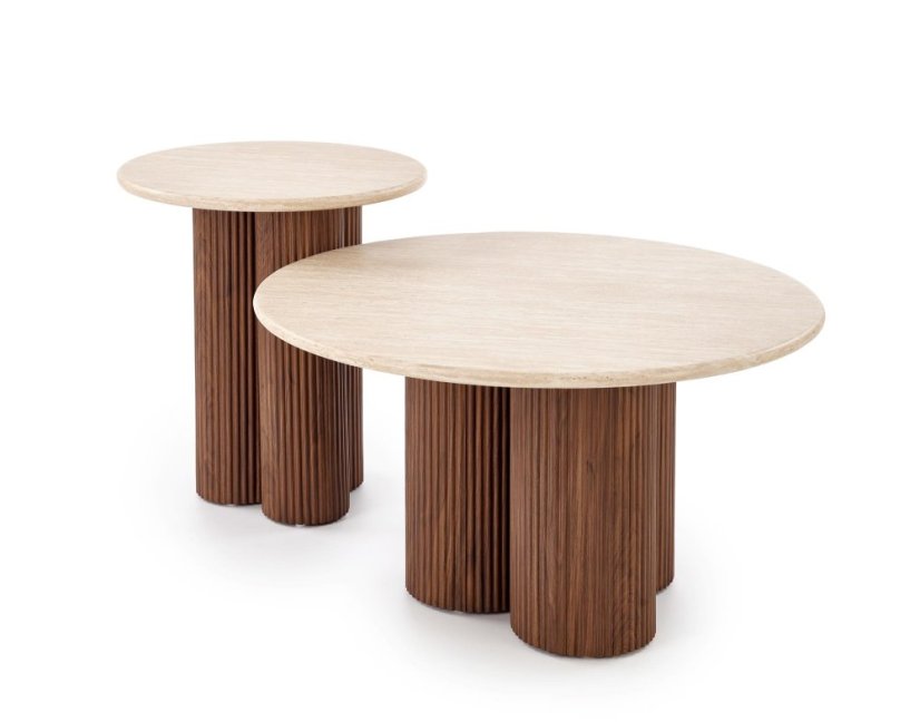 Konferenční stolek DOROTEA traventin/orech