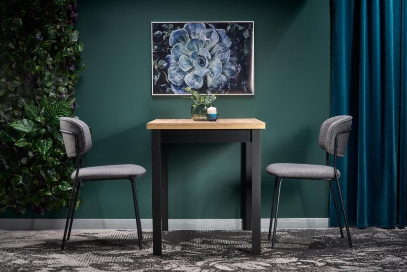 Jedálenský stôl COBALT 120x68 dub wotan/čierny