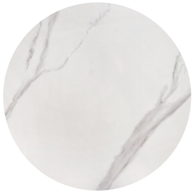 Konferenční stolek OSARIO - sada 2 ks bílý mramor/bílý