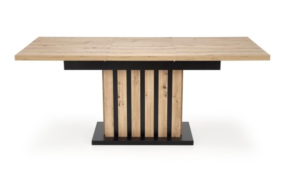 Rozkladací jedálenský stôl LAMELLO 160(210)x90 dub artisan/čierny