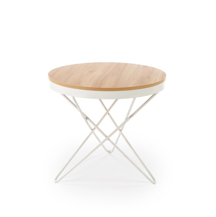 Konferenční stolek LEILA přírodní/bílá