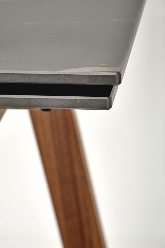 Rozkládací jídelní stůl LOZANO 140(200)X82 černý mramor/ořech