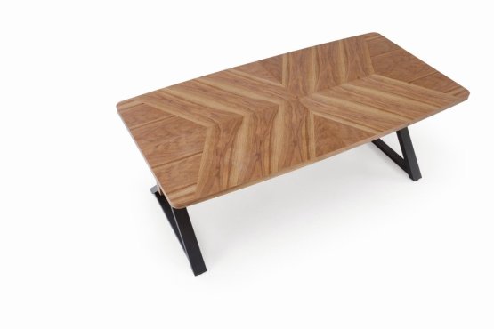 Rozkladací jedálenský stôl BARON 200(350)x100 orech/čierna
