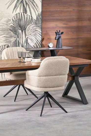 Rozkladací jedálenský stôl BARON 200(350)x100 orech/čierna