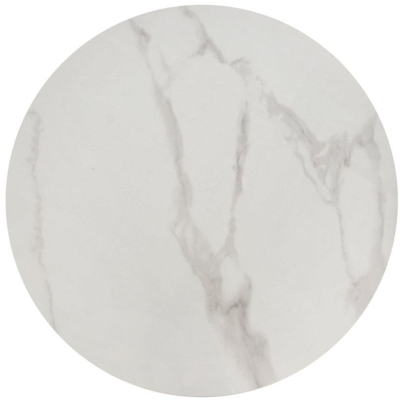 Konferenční stolek OSARIO - sada 2 ks bílý mramor/bílý