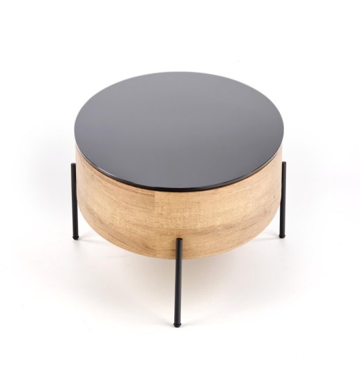 Konferenční stolek ZENGA dub zlatý/černý