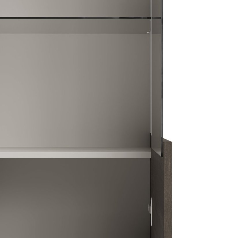 Vitrína RANDOM 2 W-1 kašmír/ořech/černá