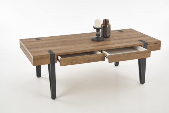 Konferenčný stolík TULUZA orech medový/čierny