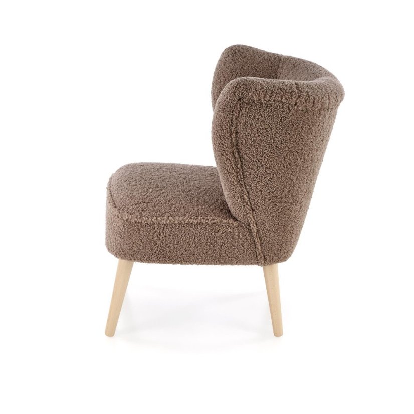 Čalúnené kreslo MOCCA tmavo hnedá