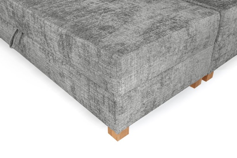 Kontinentálna posteľ LARGO s úložným priestorom a matracom 160×200 sivá