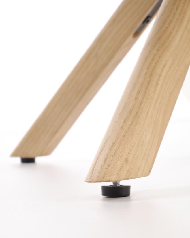 Jedálenské kreslo K585 tmavo béžové/dub prírodné