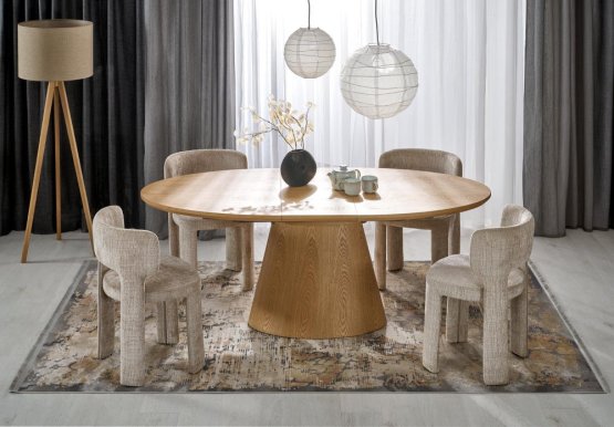 Rozkladací jedálenský stôl CALYPSO 160x100 prírodný