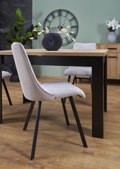 Rozkládací jídelní stůl BAGIO 120(160)x80 dub artisan/černý