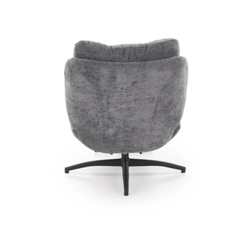 Čalúnené kreslo PESTO s podnožkou sivé