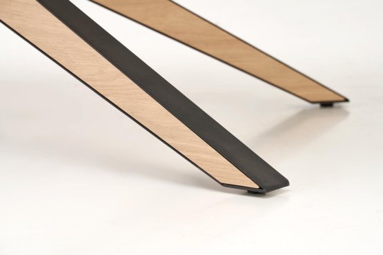 Rozkladací jedálenský stôl JAMES 160(220)x90 prírodná/čierna