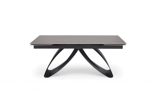 Rozkladací jedálenský stôl HILARIO 180(260)x90 orech/čierna