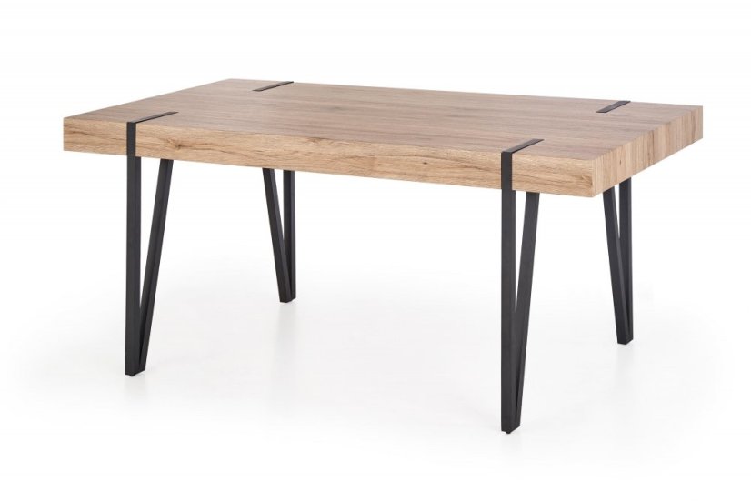 Jedálenský stôl YOHANN 170x90 dub san remo/čierny