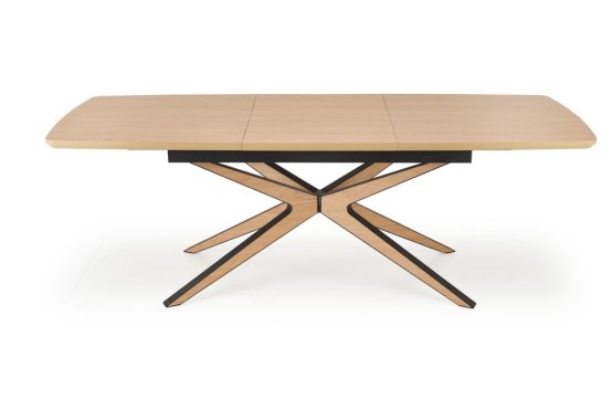 Rozkladací jedálenský stôl JAMES 160(220)x90 prírodná/čierna