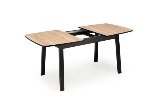 Rozkladací jedálenský stôl BARRIL 130(170)x80 dub artisan/čierna