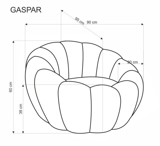 Čalúnené kreslo GASPAR 2 horčicové