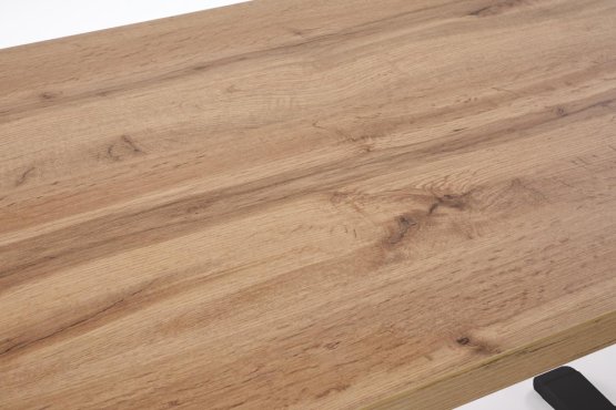 Výškovo nastaviteľný písací stôl B54 dub artisan/čierna