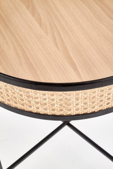 Konferenčný stolík LANIPA rattan/čierny