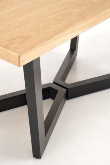 Rozkladací jedálenský stôl MASSIVE 2 160(250)x90 dub prírodný/čierna