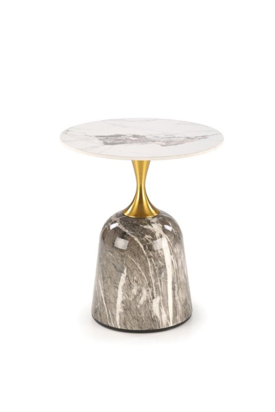Konferenčný stolík ROSA biely mramor/sivý mramor