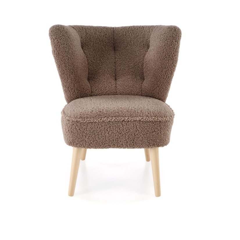 Čalúnené kreslo MOCCA tmavo hnedá